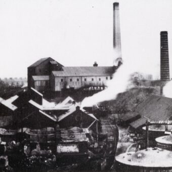 Old photo of an industrial site