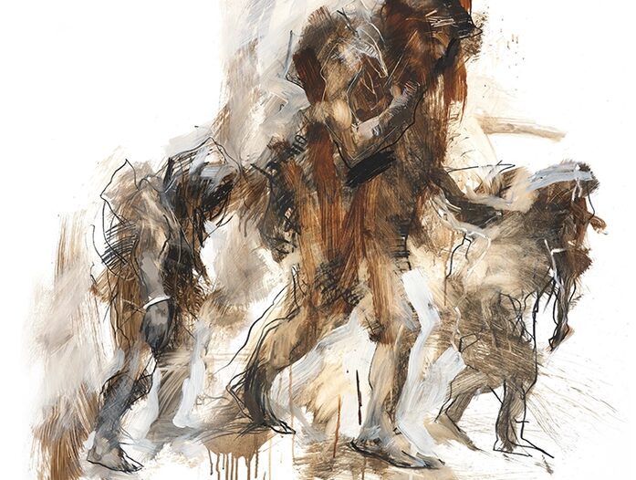 Illustration of prehistoric people