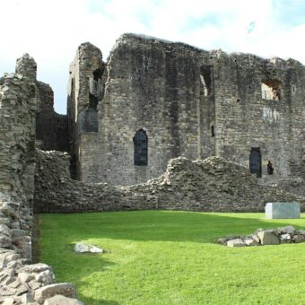 Photo of a ruined grey stone castle