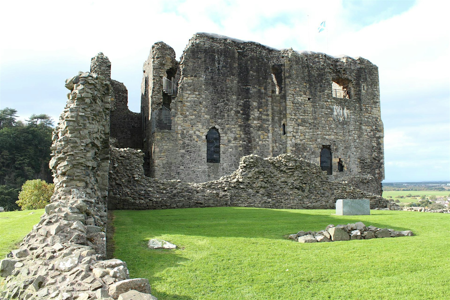 Photo of a ruined grey stone castle